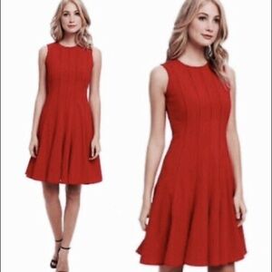 ❤️Calvin Klein, Vibrant Red, Slimming Vertical Pleating, Live Life In Color❤️
